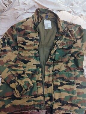 H&M Men's Military Field Jacket in Olive Green